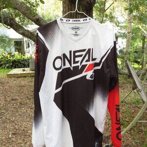 Adult Medium Oneal Motocross Long sleeved dirt Bike Shirt V neck Jersey
